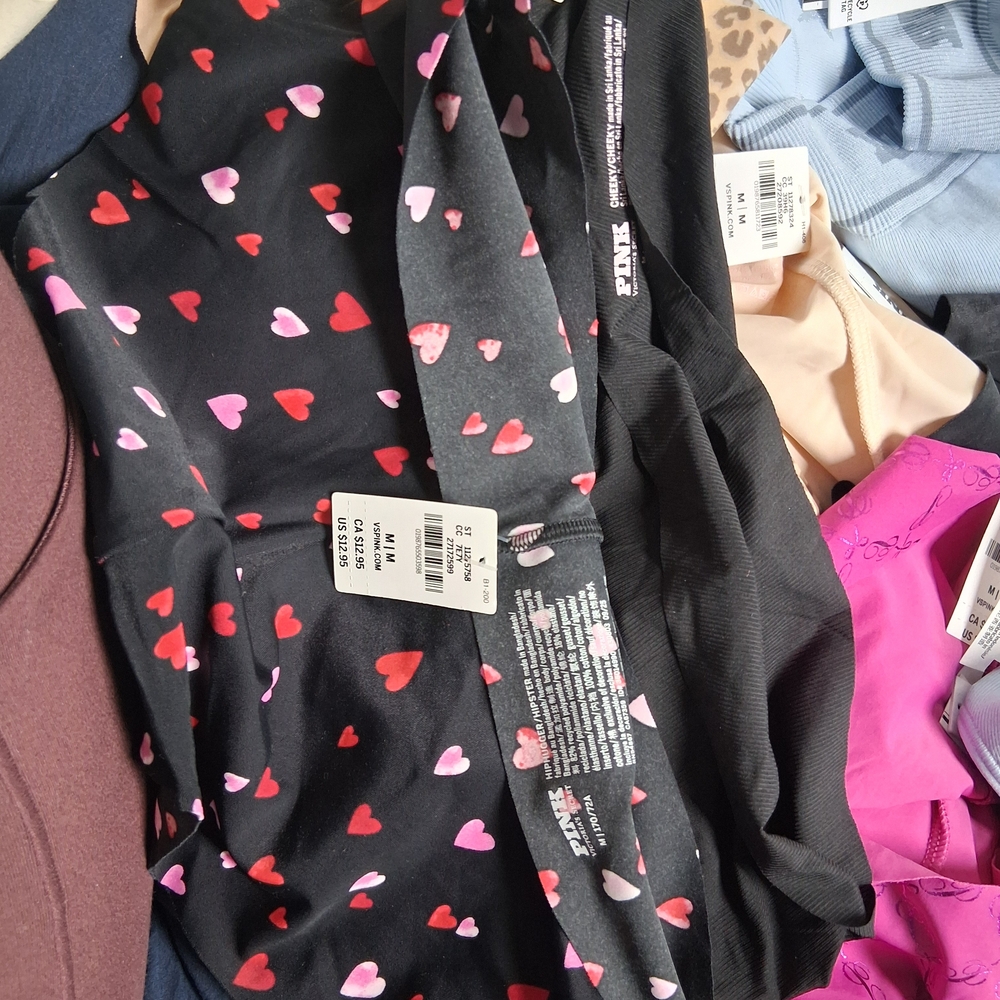 Zara Black Panties with Heart Print